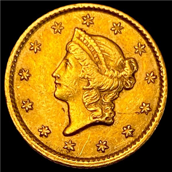 1851 Gold $1 Type 1 NEARLY UNCIRCULATED