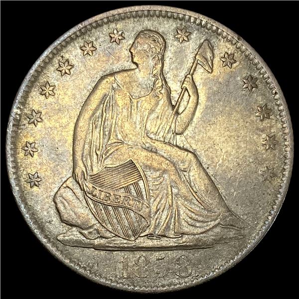1853-O Silver Seated Liberty Half Dollar CLOSELY UNCIRCULATED