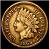 Image 1 : 1863 Bronze Indian Head Cent NEARLY UNCIRCULATED