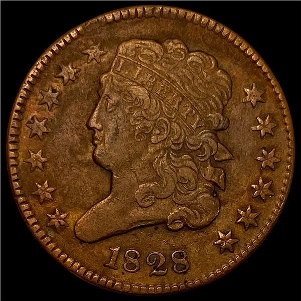 1828 Classic Head Half Cent NEARLY UNCIRCULATED