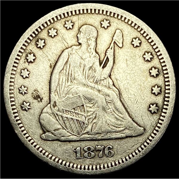 1876-S Seated Liberty Quarter LIGHTLY CIRCULATED