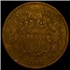 Image 1 : 1865 Bronze Two-Cent Piece LIGHTLY CIRCULATED