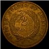 Image 2 : 1865 Bronze Two-Cent Piece LIGHTLY CIRCULATED