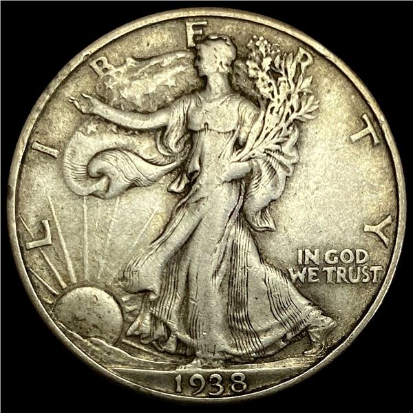 1938-D Silver Walking Liberty Half Dollar NEARLY UNCIRCULATED