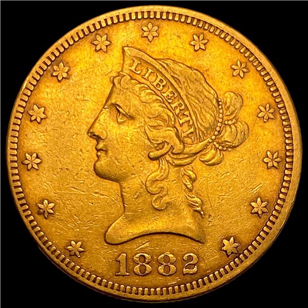 1882 $10 Liberty Head Eagle Gold Coin NEARLY UNCIRCULATED