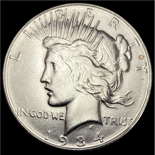 1934-D Silver Peace Dollar CLOSE UNC