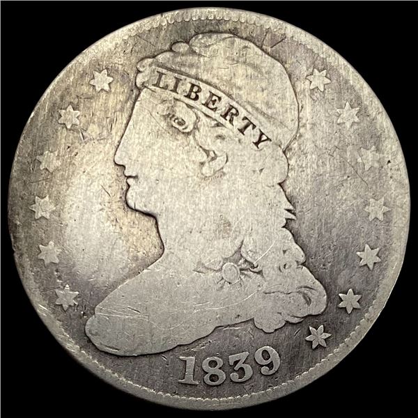 1839 Silver Capped Bust Half Dollar NICELY CIRCULATED