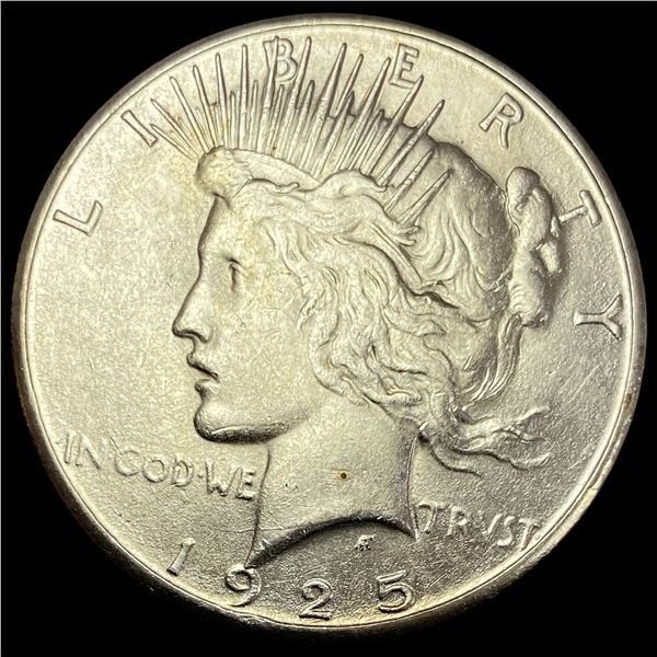1925-S Silver Peace Dollar CHOICE AU