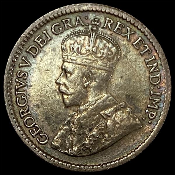 1912 Canada Silver 5 Cents CHOICE AU