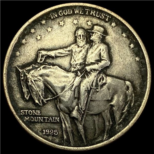1925 Silver Stone Mountain Half Dollar NEARLY UNCIRCULATED