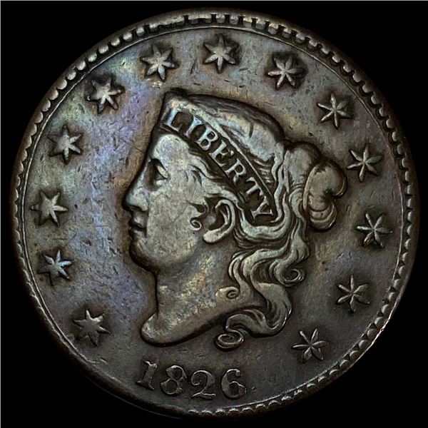 1826 Coronet Head Large Cent LIGHTLY CIRCULATED
