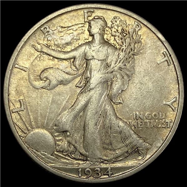 1934-S Silver Walking Liberty Half Dollar NEARLY UNCIRCULATED