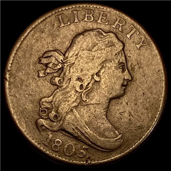 1805 Copper Half Cent Draped Bust LIGHTLY CIRCULATED
