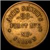 Image 2 : 1863 Civil War Token John Schuh's Saloon NY. CLOSELY UNCIRCULATED