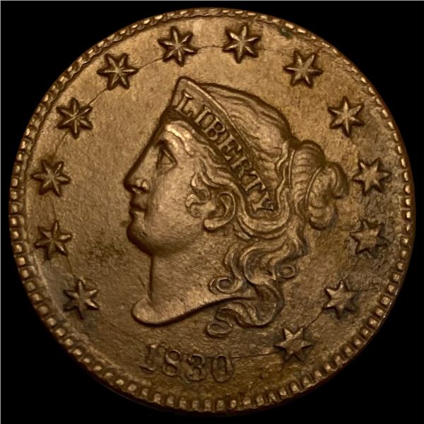 1830 Coronet Head Large Cent HIGH GRADE