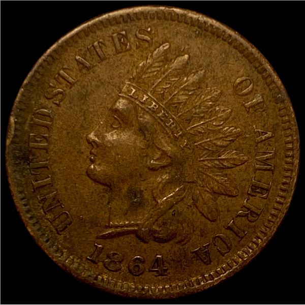 1864 64-L Bronze Indian Head Cent NEARLY UNCIRCULATED