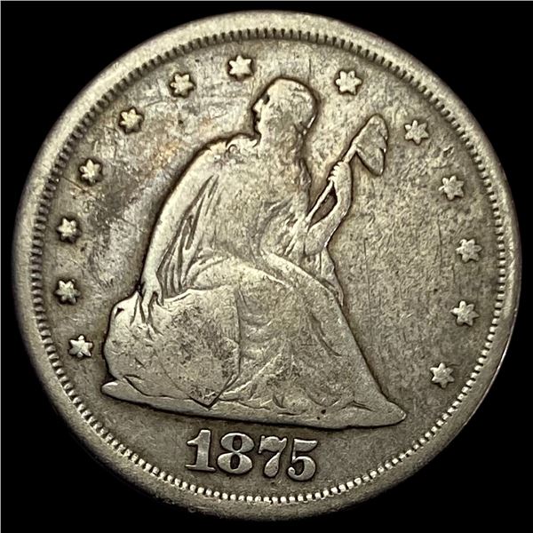1875-S Silver Twenty Cents LIGHTLY CIRCULATED