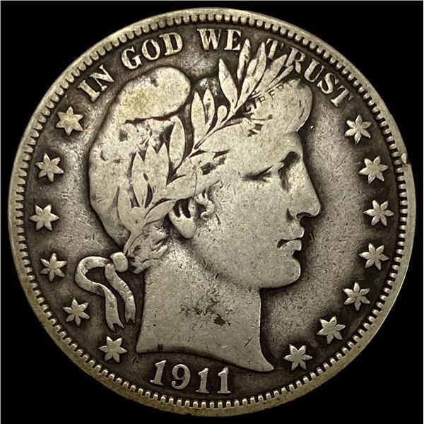 1911 Silver Half Dollar (Barber) LIGHTLY CIRCULATED