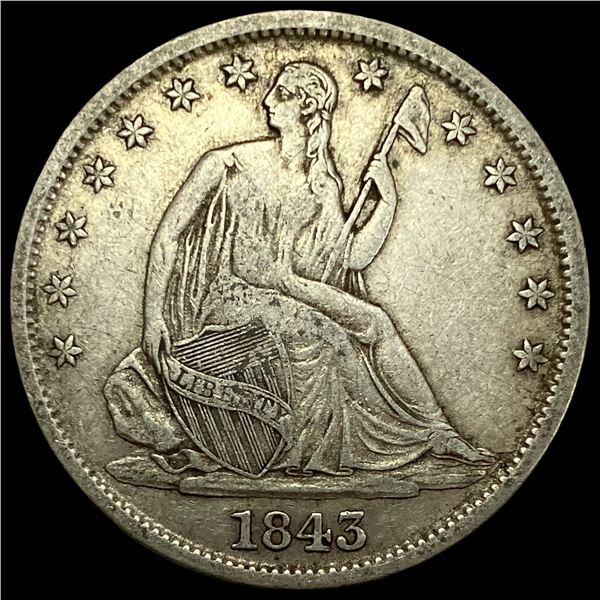 1843-O Silver Half Dollar NEARLY UNCIRCULATED