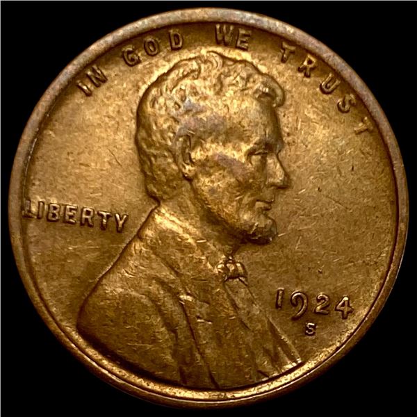 1924-S Lincoln Wheat Cent CLOSELY UNCIRCULATED