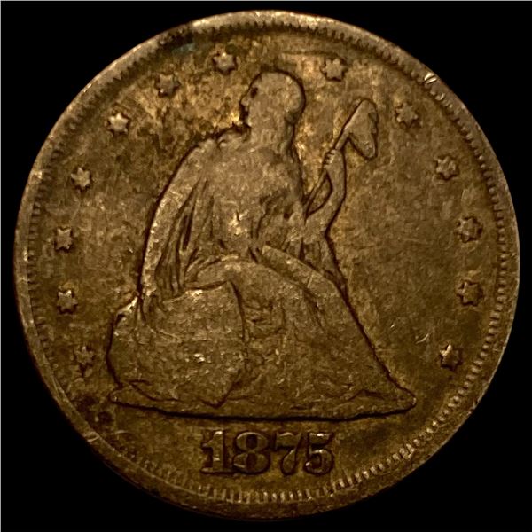 1875-S Silver Twenty Cents LIGHTLY CIRCULATED