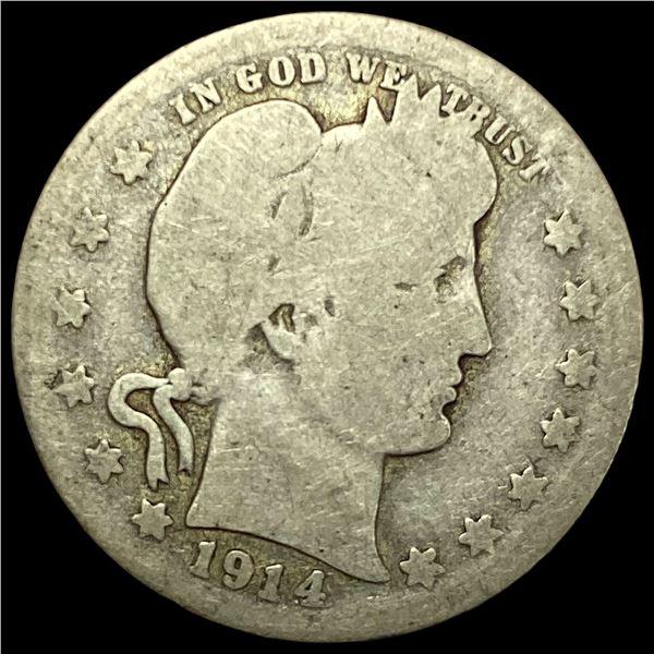 1914 Barber Silver Quarter NICELY CIRCULATED
