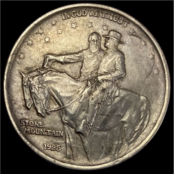 1925 Stone Mountain Silver Half Dollar CHOICE AU