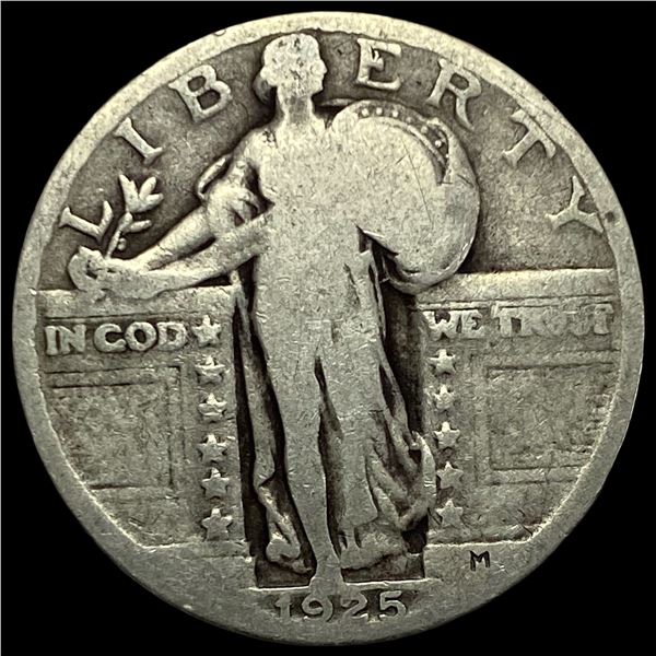 1925-S Silver Standing Liberty Quarter NICELY CIRCULATED