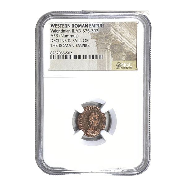 Roman Valentinian II 375-392 AD AE3 Nummus NGC
