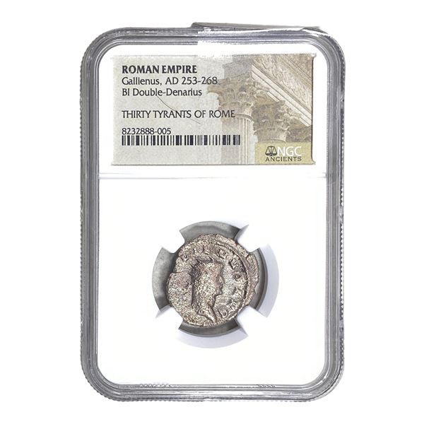 Roman Gallienus 253-268 AD BI Dbl-Denarius NGC