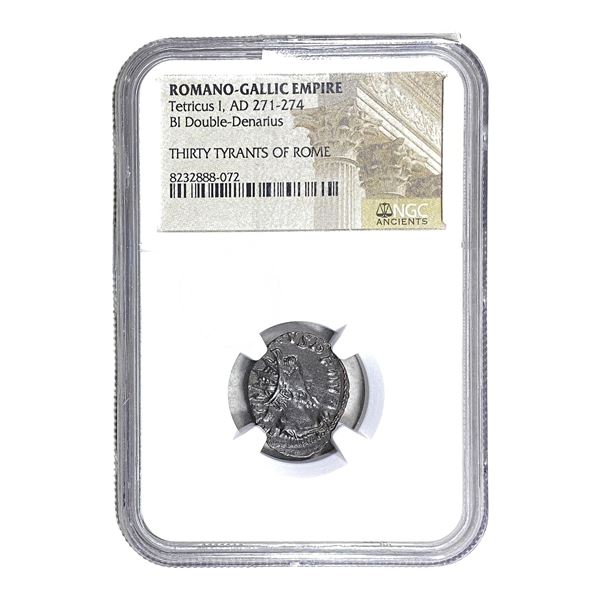 Roman-Gallic Tetricus I 271-274 AD Bi Dbl-Denarius NGC