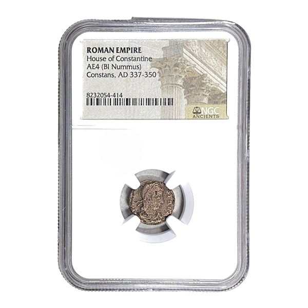 Roman Constans 337-350 AD AE4 BI Nummus NGC