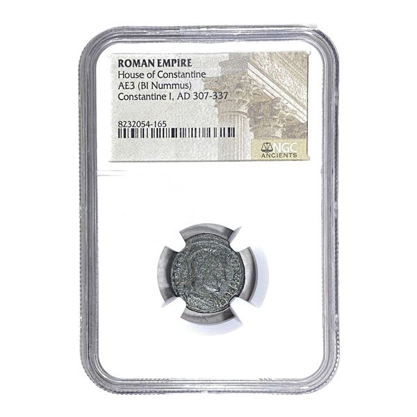 Roman Constantine I 307-337 AD AE3 BI Nummus NGC