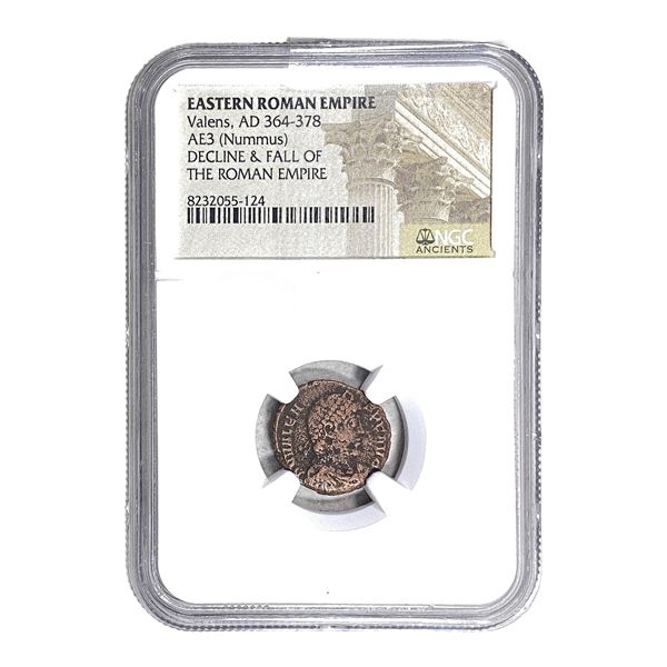 Roman Valens 364-378 AD AE3 Nummus NGC