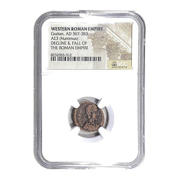 Roman Gratian 367-383 AD AE3 Nummus NGC