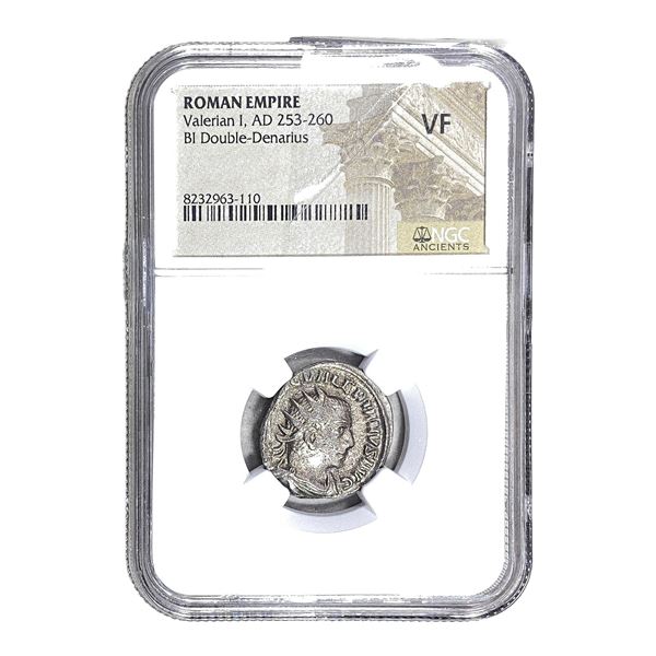 Roman Valerian I 253-260 AD BI Dbl-Denarius  VF
