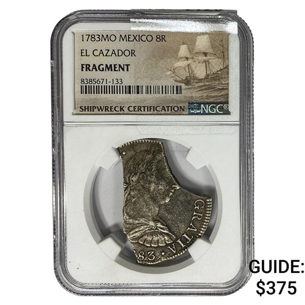 1783MO Mexico 8R El Cazador Fragment NGC