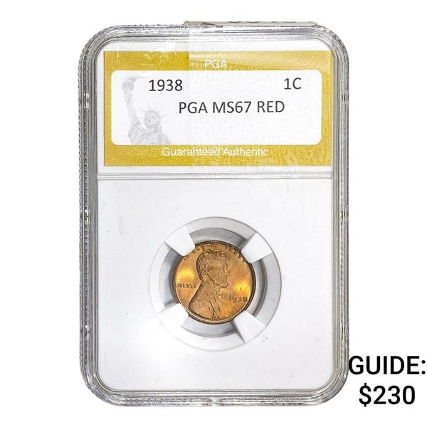 1938 Wheat Cent PGA MS67 Red