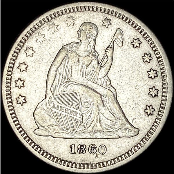 1860 Seated Liberty Quarter CLOSELY UNCIRCULATED