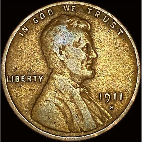 1911-S Lincoln Wheat Cent NICELY CIRCULATED