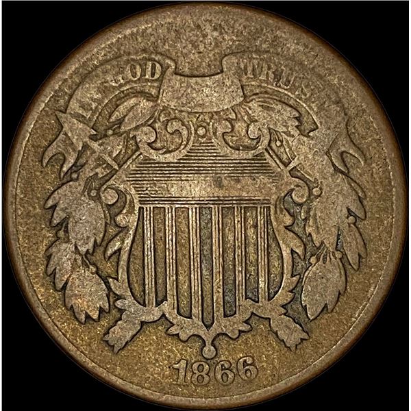 1866 Two-Cent Piece NICELY CIRCULATED