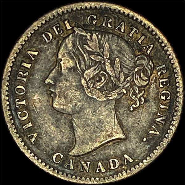 1874 Canada Silver 10 Cents LIGHTLY CIRCULATED