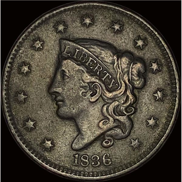 1836 Coronet Head Large Cent LIGHTLY CIRCULATED