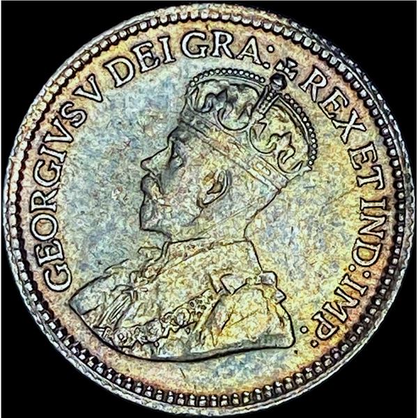 1913 Canada Silver 5 Cents CHOICE AU