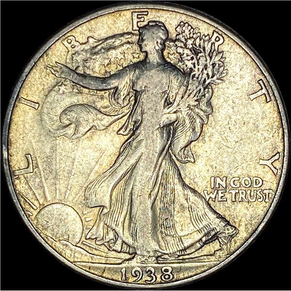 1938-D Silver Walking Liberty Half Dollar NEARLY UNCIRCULATED