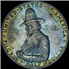 Image 1 : 1920 Silver Pilgrim Tercentenary Half Dollar CHOICE AU