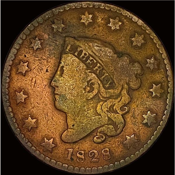 1828 Coronet Head Large Cent NICELY CIRCULATED