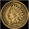 Image 1 : 1863 Bronze Indian Head Cent NEARLY UNCIRCULATED