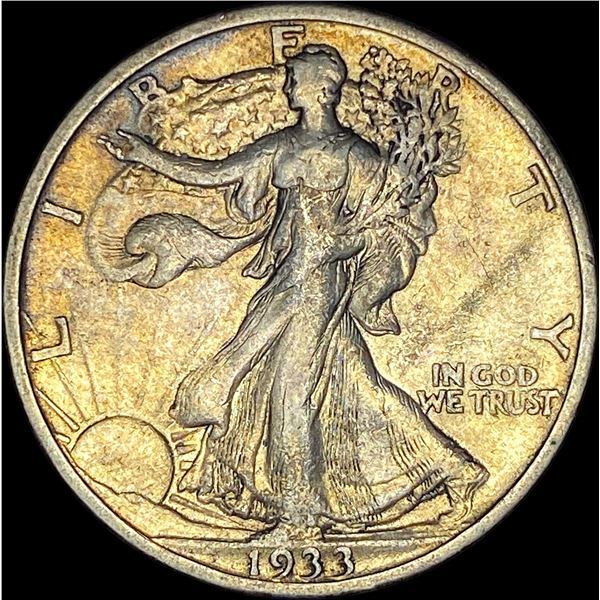 1933-S Silver Walking Liberty Half Dollar NEARLY UNCIRCULATED