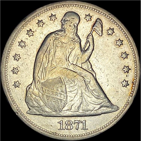 1871 Silver Dollar NEARLY UNCIRCULATED